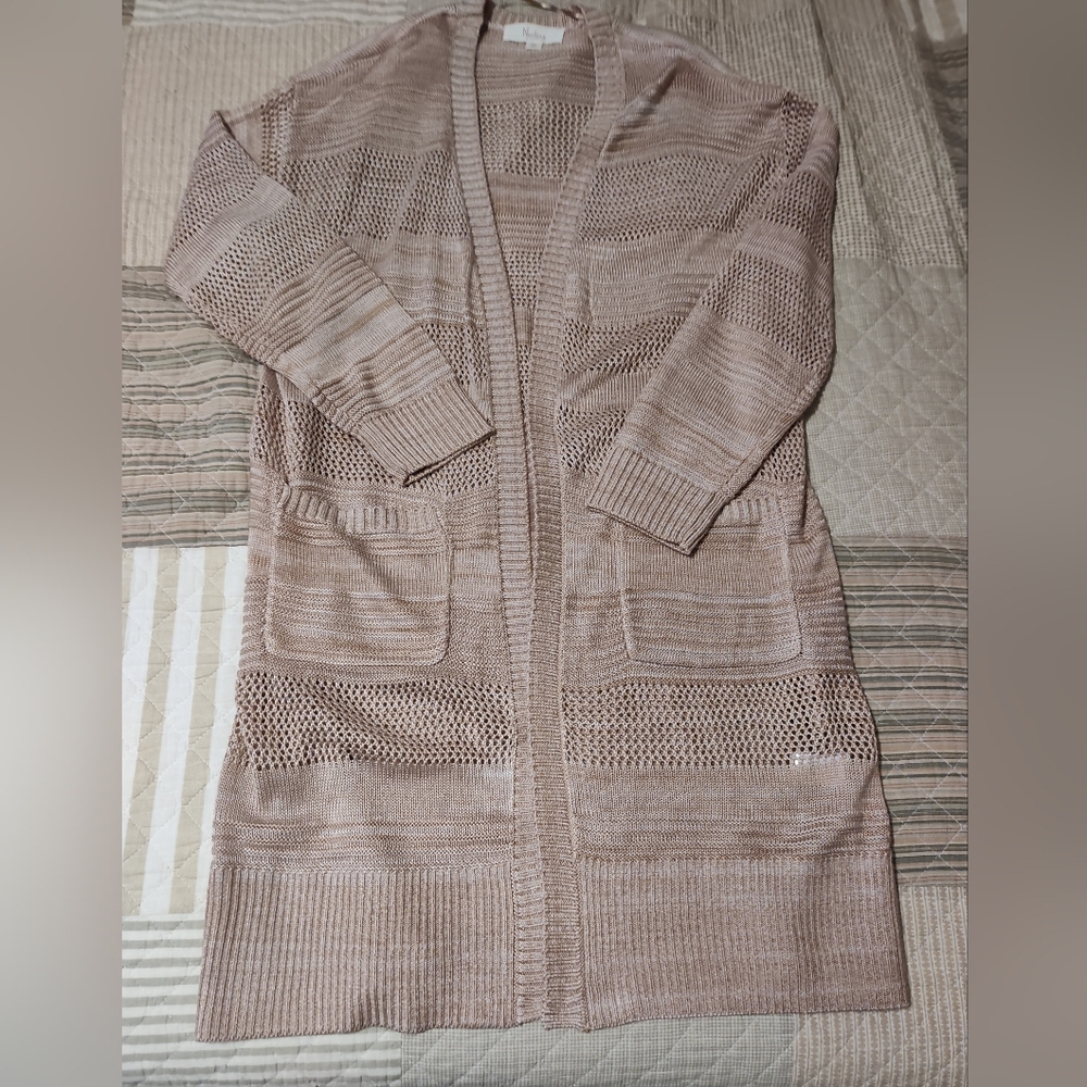 NWT Long Nurture Open Front Sweater